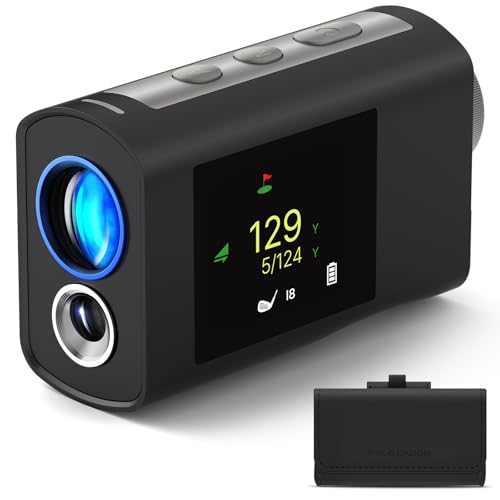 FineCaddie UPL2000 Golf Rangefinder with Slope, Dual Display (External LCD & Viewfinder), 0.1s Measurement, Fast Pin Lock with Vibration, 1125-Yard Range, ±1 Yard Accuracy, Lightweight 4.0 oz