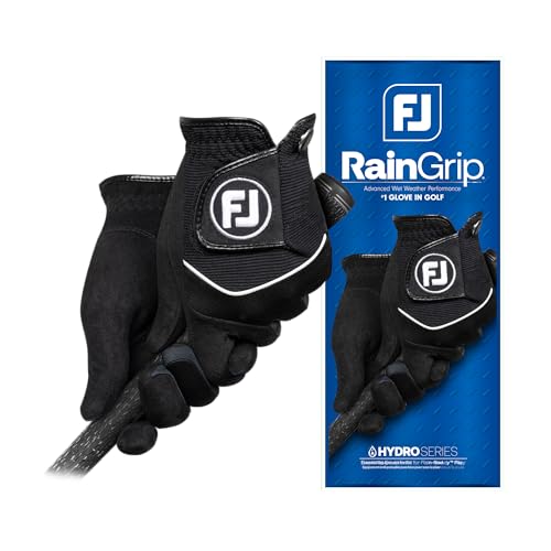 FootJoy FootJoy Men's RainGrip Golf Glove, Black, Large, Pair — How the options on this page compare