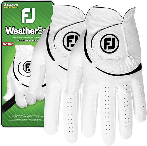 FootJoy Men's WeatherSof 2-Pack Golf Glove — Manufacturer product photo — best golf gloves for grip and durability