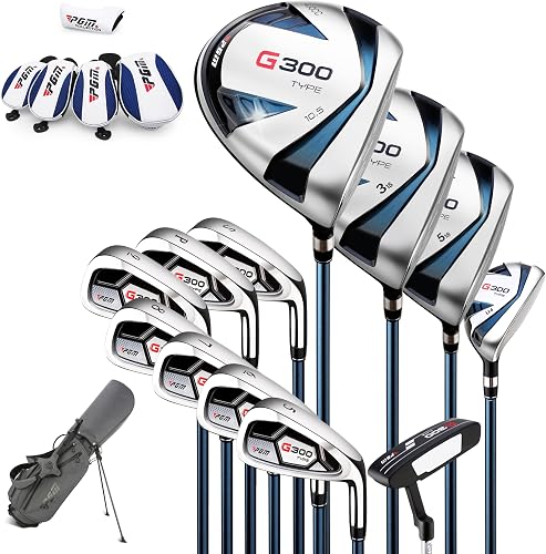 PGM Men’s Complete Golf Club Set – Titanium Driver, Draw-Biased Hybrid — Key features at a glance