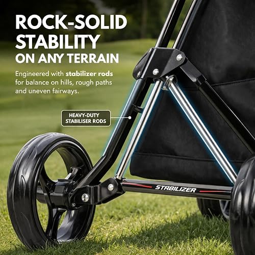 PRECISE Cruiser 3-Wheel Golf Push Cart with Foot Brake & Stabilizer Ro — Side-by-side comparison of top picks in this category